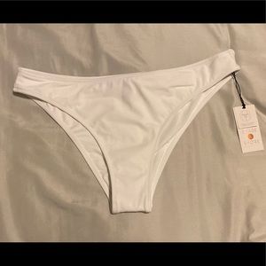 High Leg Cheeky Bikini Bottom Shade & Shore White